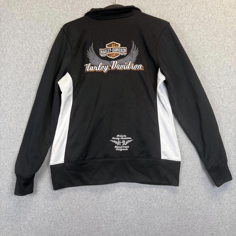 Harley Davidson Women's Size Large Black Motorcycle Zip Jacket Walnut Creek CA - Picture 7 of 10